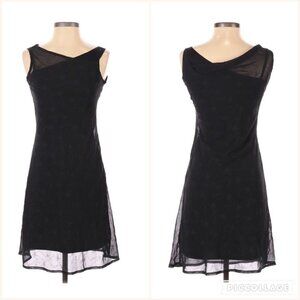 Sheer Black Short Dress with Slip Size 2